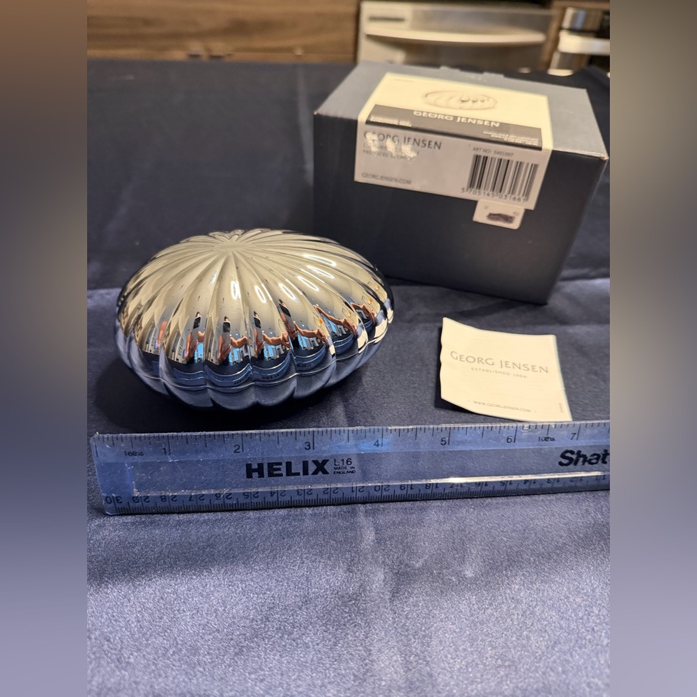 NIB Georg Jensen LEGACY Bonbonniere Zinc Alloy Plated Discontinued Rare Item